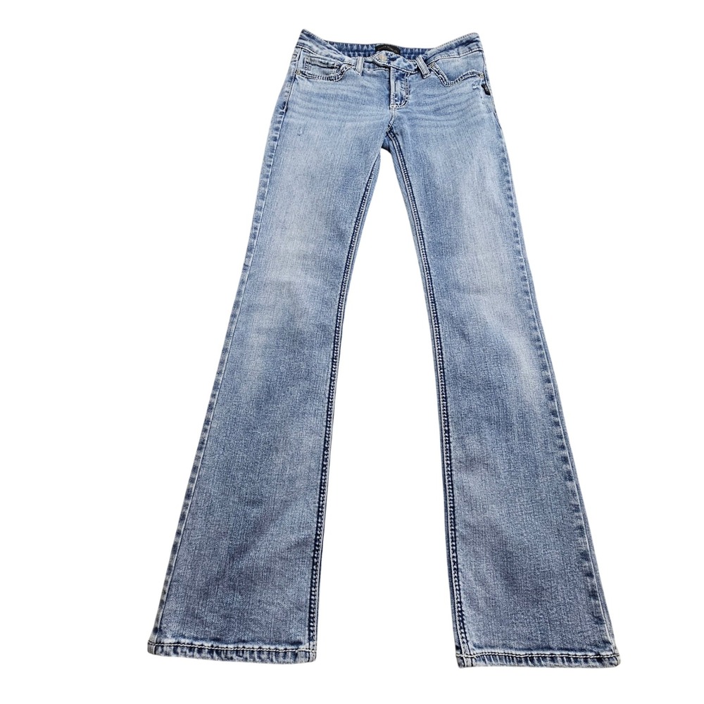 Silver Jeans Co. Tuesday Slim Bootcut Jeans W28 L33 Light Wash Blue Mid Rise